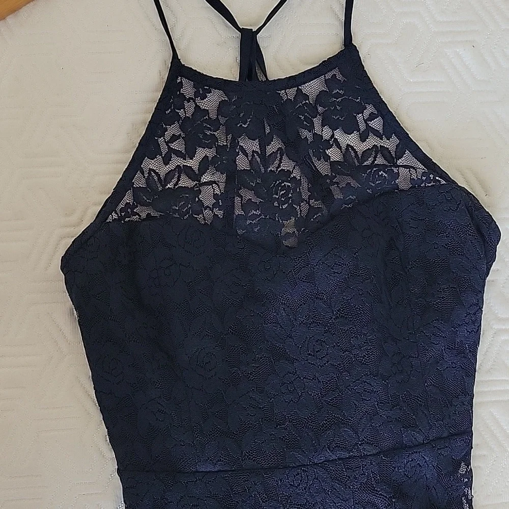 EUC Lulu's Navy Lace Dress - Picture 6 of 12